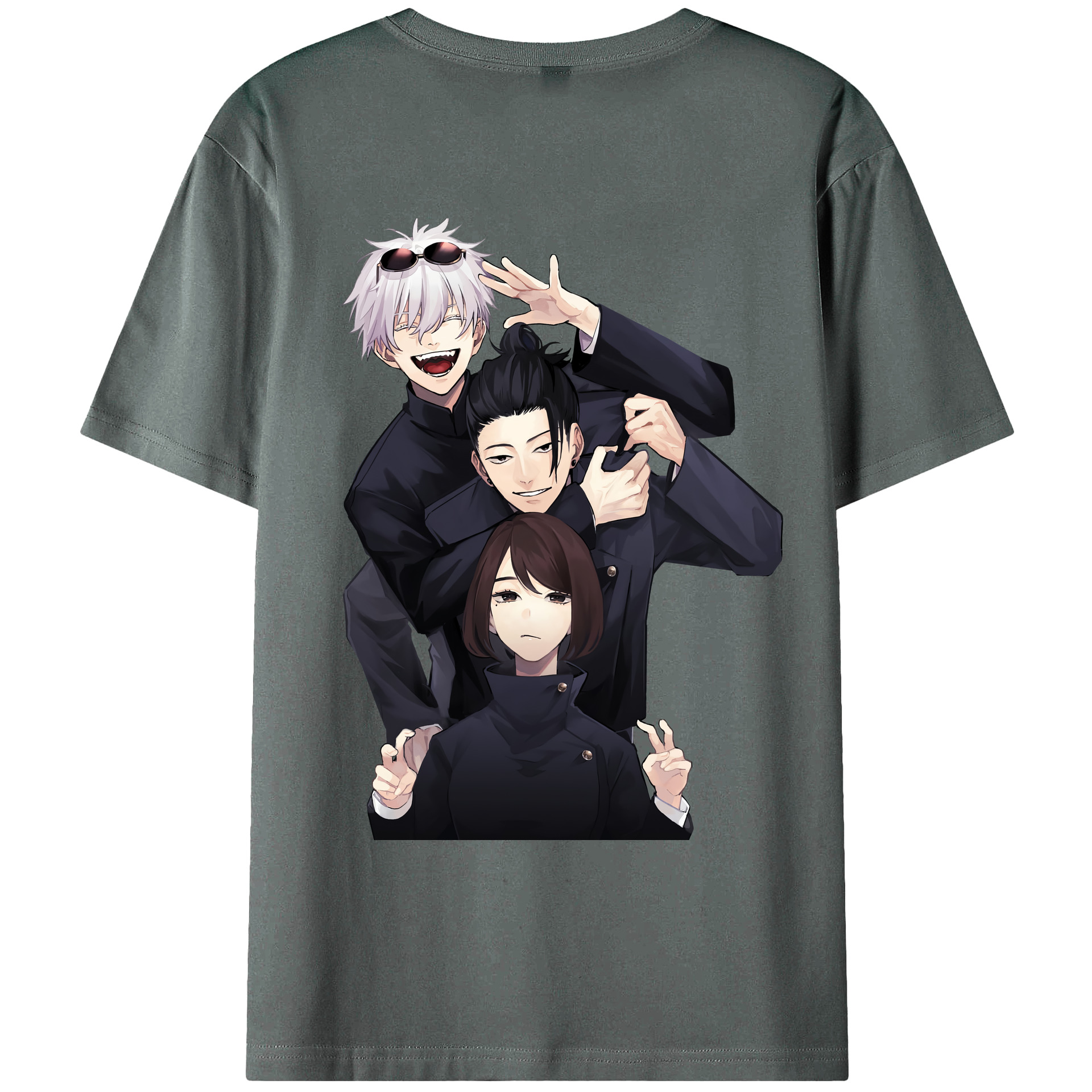 （画像用） 呪術廻戦 Jujutsu Kaisen 綿100％ メンズ半袖Tシャツ（バックプリント） 通気性